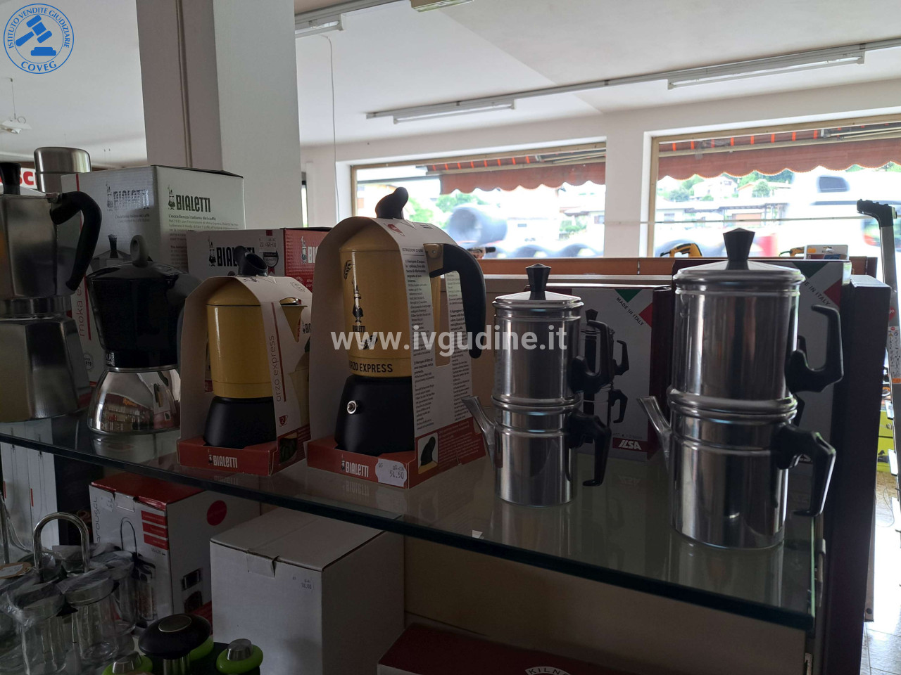 Foto 1 — Stock di 21 caffettiere (Moka) di vari brand e dimensioni.